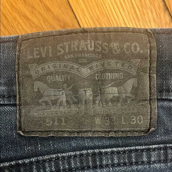 Mens levi’s 511 dark wash slim Jeans - Picture 2 of 4